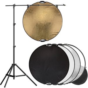 5-in-1 Reflector with Lightstand and Holder Kit
