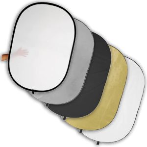 Collapsible Oval Reflector Disc - Gold/Silver