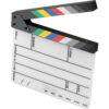 Production Slate with Clapperboard Sticks