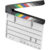 Production Slate with Clapperboard Sticks