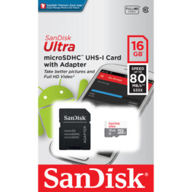 SanDisk 16GB Ultra UHS-I microSDHC Memory Card