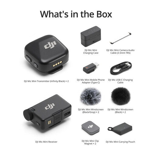 DJI Mic Mini 2-Person Clip-On Digital Wireless Mic