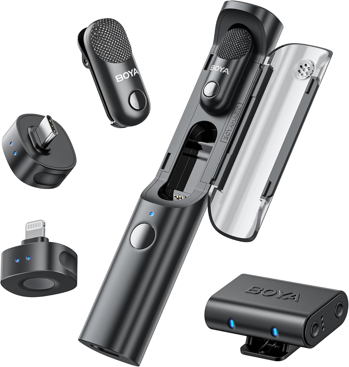 BOYA Magic Wireless Mini Microphones AI Noise Reduction