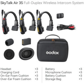 Godox SkyTalk Air 3S 3-Person Full-Duplex Wireless Intercom Headset System