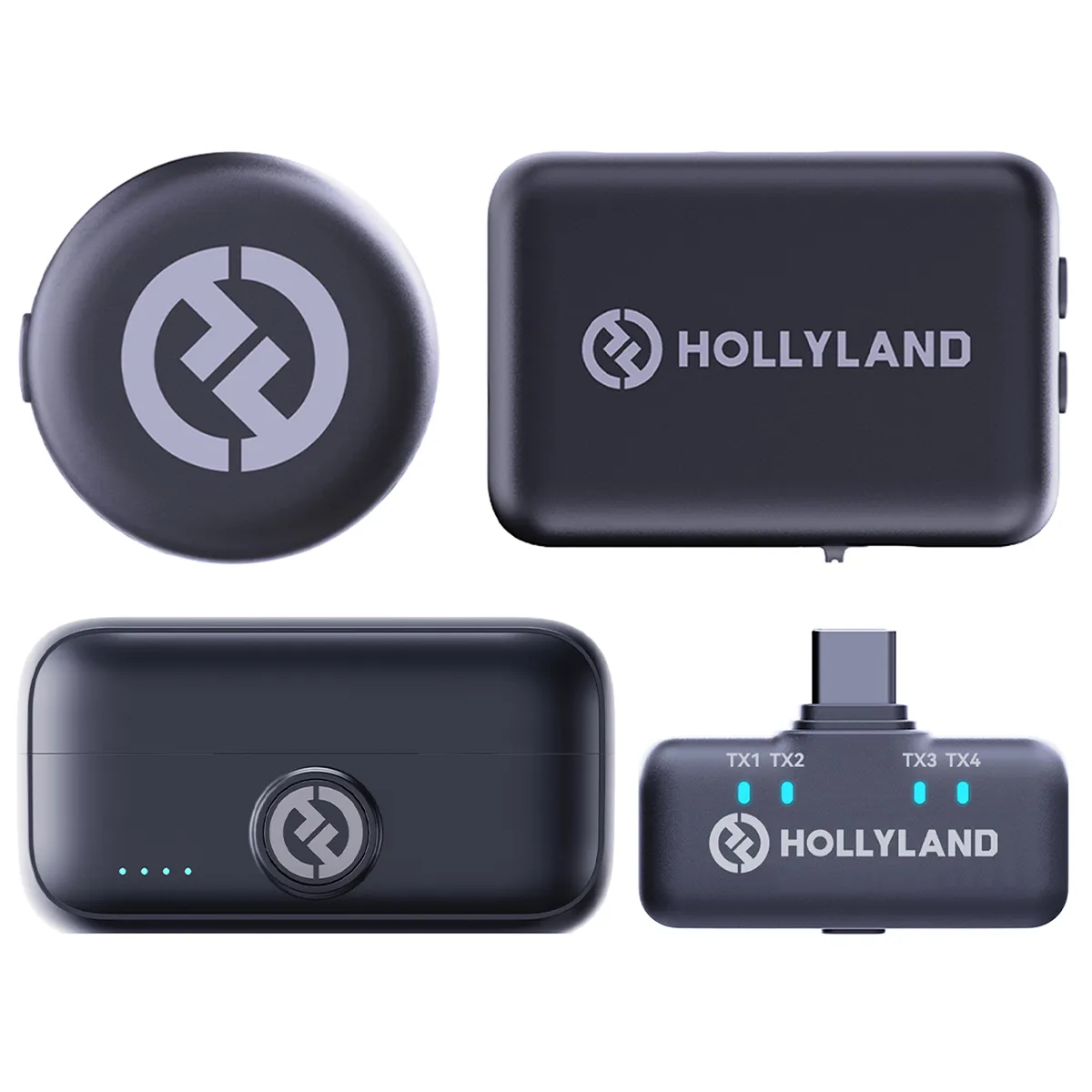 Hollyland LARK M3 Combo 4TX & 2RX Wireless Microphone System