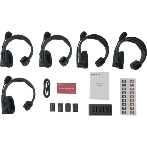 Hollyland Solidcom SE Global 5S 5-Person Full-Duplex Wireless Intercom System